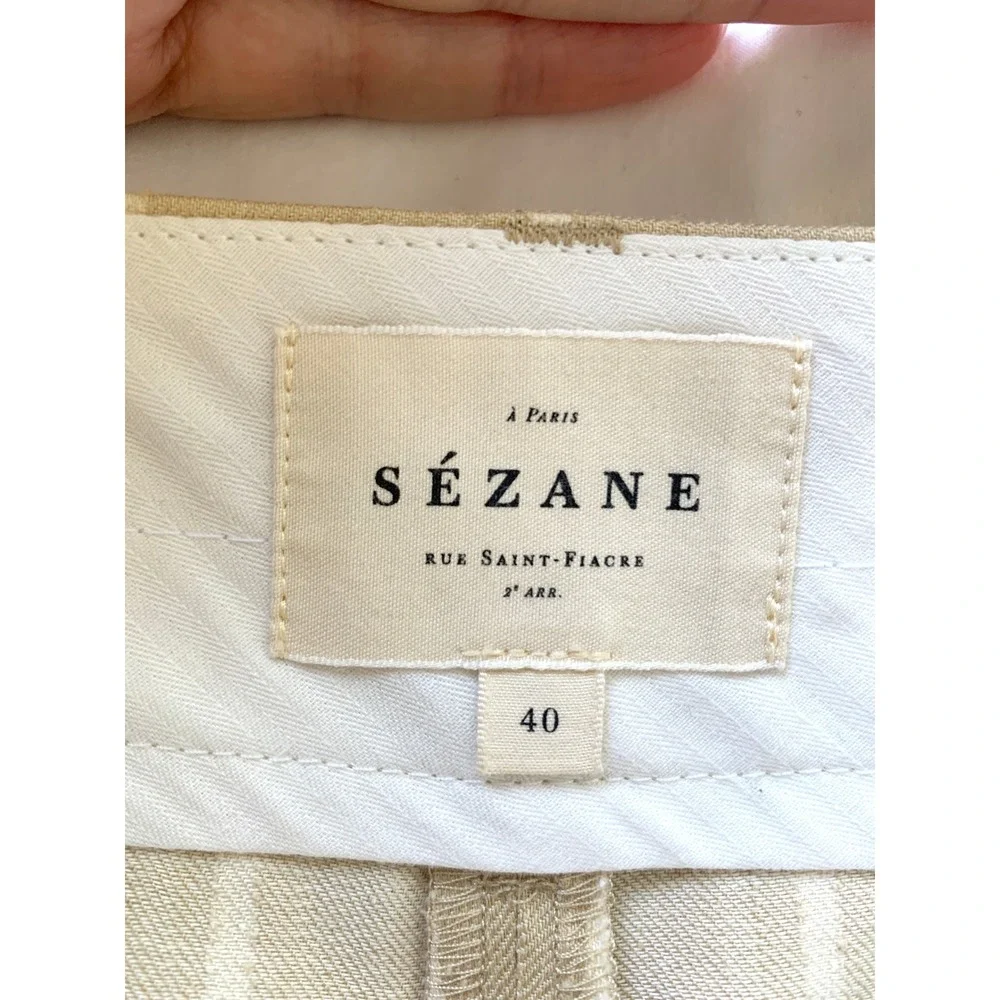 Sezane Theophile High Rise Wide Leg Trousers Size 40 (US 10) Inseam 32